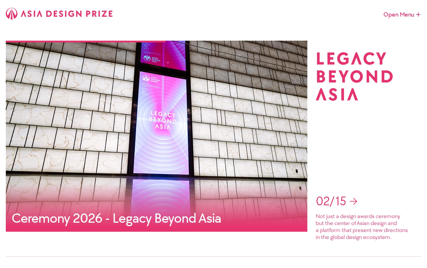 LEGACY BEYOND ASIA 页面快照